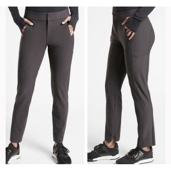 Athleta Pants - Athleta Stellar Trouser Size 2P Slit Zip Hem Pockets Athleisure Versatile